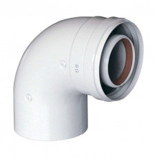 Отвод коаксиальный Baxi 90° 60/100 мм без муфты KHG71410151