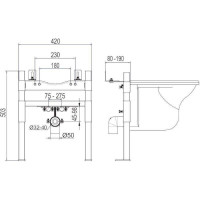 Инсталляция для биде OLI Easy 503х420х80 мм 618547