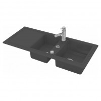 Кухонная мойка Duravit Cassia 116х51 см встраиваемая черная 7513110800