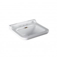 Раковина Kerasan Waldorf 60х55 см 3 отверстия керамическая белый/бронза 4140K1/811393br Раковина Kerasan Waldorf 60х55 см 3 отверстия керамическая белый/бронза 4140K1/811393br