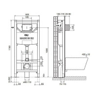 Инсталляция для унитаза OLI 120 ECO Sanitarblock пневматическая 879235/879593