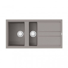 Кухонная мойка Omoikiri Kitagawa 100-2-GR Artceramic 100x51 см leningrad grey 4993804 Кухонная мойка Omoikiri Kitagawa 100-2-GR Artceramic 100x51 см leningrad grey 4993804