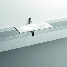Раковина Kerasan Shape 102х52 см встраиваемая 1 отверстие белый глянцевый 547001