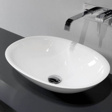 Раковина накладная Antonio Lupi Servo 54х40 см без отверстия белая SERVOMOOD54 Bianco/cr