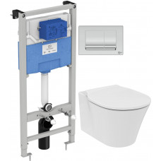 Комплект инсталляции 4 в 1 Ideal Standard ProSys (Рама R020467 + Унитаз E005401 + Сиденье E036601 + Панель R0108AA) E212801