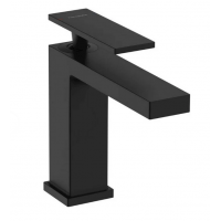 Смеситель для раковины Hansgrohe Tecturis E 110 со сливным гарнитуром чёрный матовый 73010670