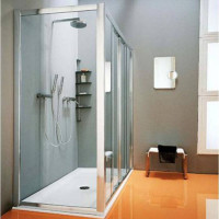 Боковая стенка Samo VC 88-94х190 см хром прозрачное стекло StarClean B7226ULUTRDF