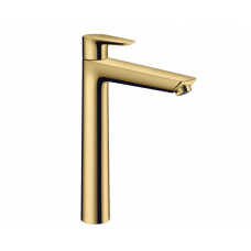 Смеситель для раковины Hansgrohe Talis E 240 со сливным гарнитуром полированное золото 71716990