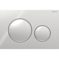 Клавиша смыва Geberit Sigma20 для двойного смыва круглая хром/матовый хром 115.882.KH.1