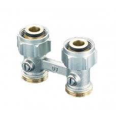 Узел радиаторный прямой Oventrop Multiflex F ZB 3/4 x 3/4 EK никелированный 1015813