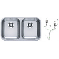 Мойка кухонная Alveus Duo 30 752х440х180 мм под столешницу с сифоном 1036849