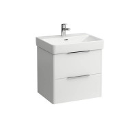 Тумба с раковиной подвесная Laufen Base 57x44x53 см 2 ящика белый глянцевый 8.1096.3.000.104.1/4.0223.2.110.261.1