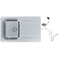 Мойка кухонная Alveus Line Max 80 790х500х190 мм с сифоном 1136608