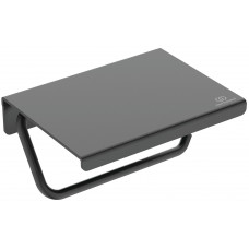 Держатель для туалетной бумаги Ideal Standard ALU+ с крышкой черный шелк BD592XG Держатель для туалетной бумаги Ideal Standard ALU+ с крышкой черный шелк BD592XG