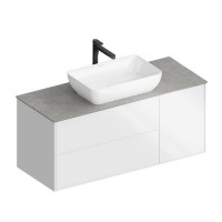 Тумба подвесная Kerama Marazzi PLAZA Modern 120x48 см 3 ящика белый / дуб виченце PLB.M.120.3\WHT.V