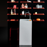 Раковина Laufen Kartell 37.5х43.5х90 см 1 отверстие напольная без перелива белая 8.1133.1.000.111.1