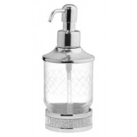 Дозатор для жидкого мыла Boheme Royal Cristal настольный хром 10929-CR