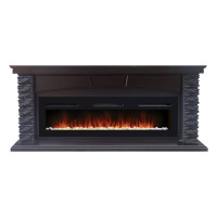 Портал для электрокамина Firelight Porto Long камень черный шпон венге НС-1452076