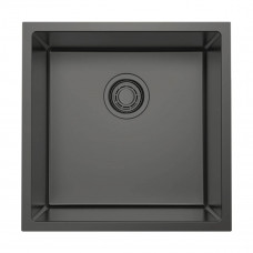 Кухонная мойка Omoikiri Tadzava 44-U/I Ultra-GM 44x44 см вороненая сталь 4993265