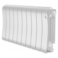 Радиатор биметаллический Royal Thermo Infinity 300 Bianco Traffico VR80 10 секций нижнее подключение RAL 9016 1696333