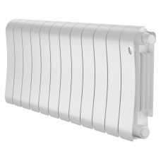Радиатор биметаллический Royal Thermo Infinity 300 Bianco Traffico VR80 12 секций нижнее подключение RAL 9016 1696334