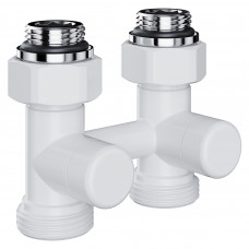 Узел нижнего подключения Royal Thermo Design прямой 1/2 x 3/4 EK белый RTE 07.00101