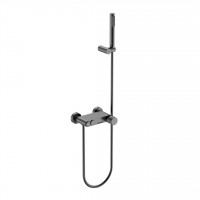 Смеситель для ванны Boheme Stick Spirale с душевым комплектом gun metall 123-GM.4