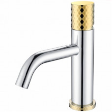 Смеситель для раковины Boheme Stick Chrome Diamond Gold 121-CRG Смеситель для раковины Boheme Stick Chrome Diamond Gold 121-CRG