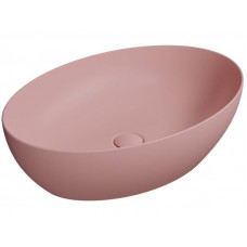 Раковина-чаша накладная GSI Pura 600х420 мм с донным клапаном Blush матовый 8842PVC24