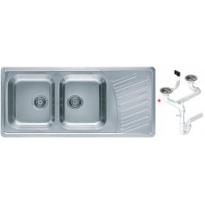 Мойка кухонная Alveus Elegant 70 1110х510х190 мм оборачиваемая с сифоном 1009386