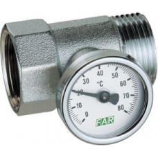 Вставка FAR 1 НР-ВР с термометром 0-80 °C хромированная FK 3432 1 Вставка FAR 1 НР-ВР с термометром 0-80 °C хромированная FK 3432 1
