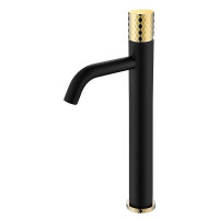 Смеситель для раковины Boheme Stick Black Diamond Gold 121-BG