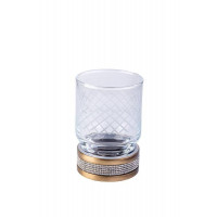 Стакан для зубных щеток подвесной Boheme Royal Cristal бронза 10931-BR-B