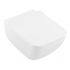 Унитаз подвесной Villeroy & Boch Venticello безободковый с сиденьем SlimSeat Line микролифт CeramicPlus 4611RLR1