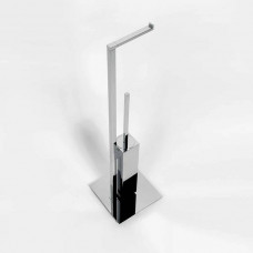 Стойка с ершом и держателем т/б Colombo Design MiniQ 18x18x67.5 см хром B5018.CR-RNE