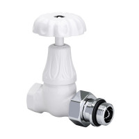Клапан радиаторный прямой SR Rubinetterie Floral Old Style 1/2 белый 0338-1500VC0A