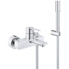 Смеситель для ванны Grohe Lineare с душевым гарнитуром хром 33850001