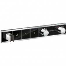 Термостат скрытого монтажа Hansgrohe RainSelect для 3 потребителей черный/хром 15356600 Термостат скрытого монтажа Hansgrohe RainSelect для 3 потребителей черный/хром 15356600