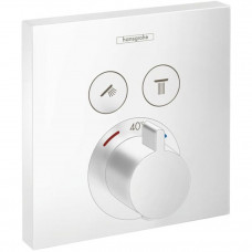 Термостат для душа Hansgrohe ShowerSelect на 2 потребителя скрытого монтажа матовый белый 15763700