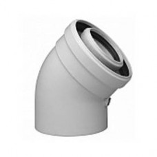 Коаксиальный отвод Baxi полипропиленовый 45° 80/125 мм KMT71408881 Коаксиальный отвод Baxi полипропиленовый 45° 80/125 мм KMT71408881