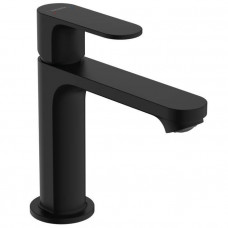 Смеситель для раковины Hansgrohe Rebris S 110 с донным клапаном черный матовый 72517670