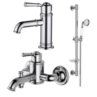 Набор смесителей 3 в 1 Aquanet Классик AQ1510CR/AQ1540CR/AQ2020CR AQ1530CR