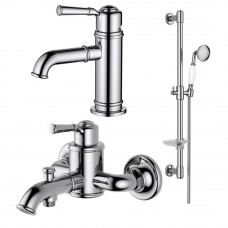 Набор смесителей 3 в 1 Aquanet Классик AQ1510CR/AQ1540CR/AQ2020CR AQ1530CR