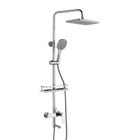 Душевая система Rossinka Silvermix RS27-46 с изливом и верхней лейкой Тропический дождь RS27-46