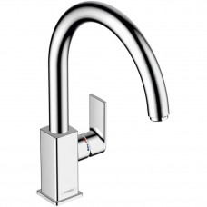 Смеситель для кухни Hansgrohe Vernis Shape M35 однорычажный 210 с поворотным изливом хром 71871000 Смеситель для кухни Hansgrohe Vernis Shape M35 однорычажный 210 с поворотным изливом хром 71871000