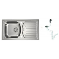 Мойка кухонная Alveus Basic 150 780х435х150 мм с сифоном 1136532