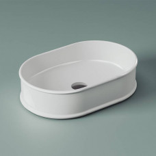 Раковина накладная Artceram Atelier 60х40 см без отв. белый ATL002 01 00