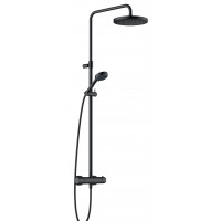 Душевая система Kludi Logo Dual Shower System с термостатом Ø245/96 мм черный 6808239-00