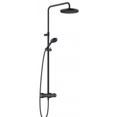 Душевая система Kludi Logo Dual Shower System с термостатом Ø245/96 мм черный 6808239-00 Душевая система Kludi Logo Dual Shower System с термостатом Ø245/96 мм черный 6808239-00