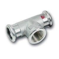 Тройник SANHA SANHA-Therm 28x3/4x28 мм пресс-ВР оцинкованная сталь 124130G2834